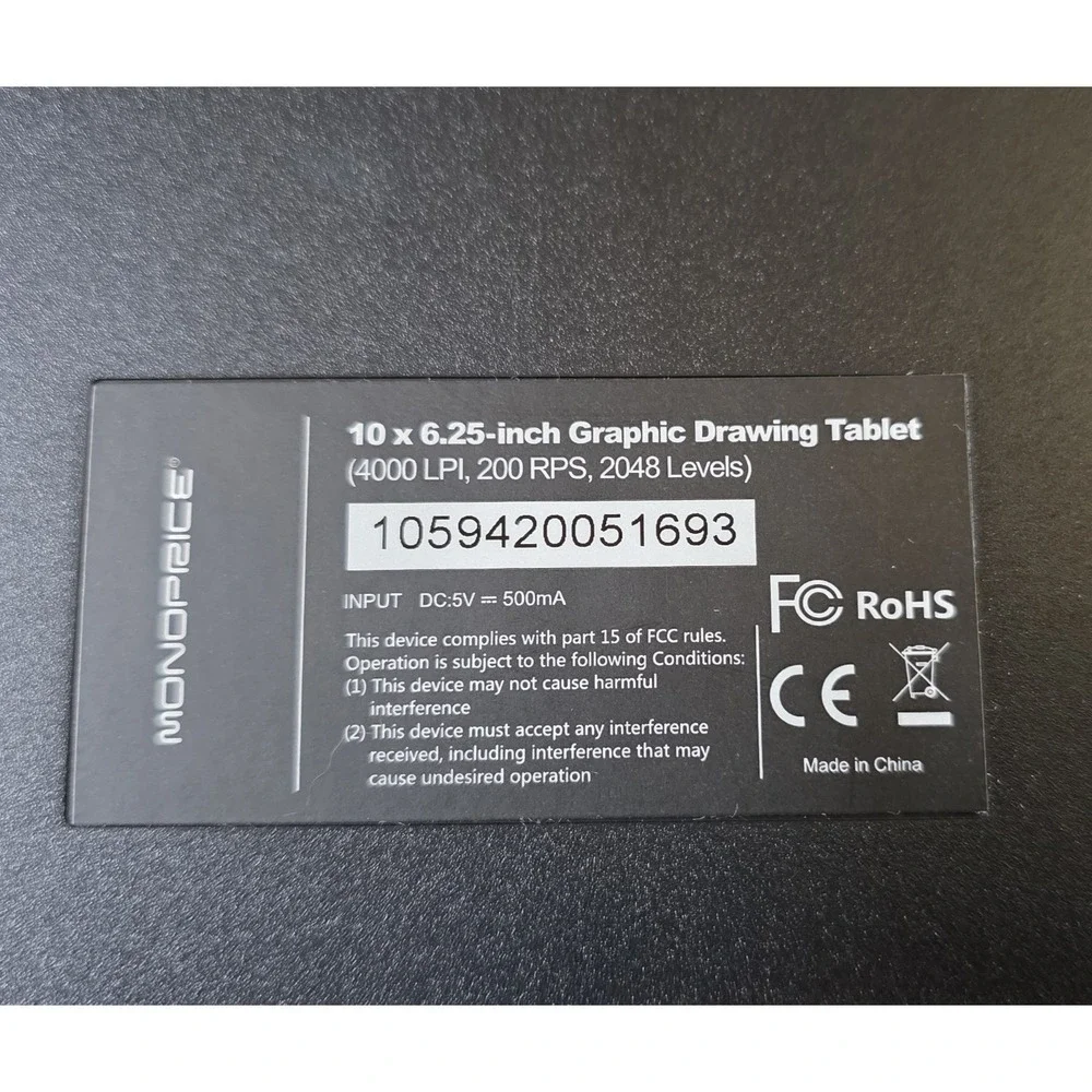 Monoprice 10 x 6.25-inch Graphic Drawing Tablet